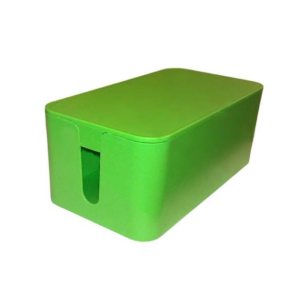 Electriduct Cable Bin Mini w/ Surge Protector- Lime Green PD-ED-CBM-LG